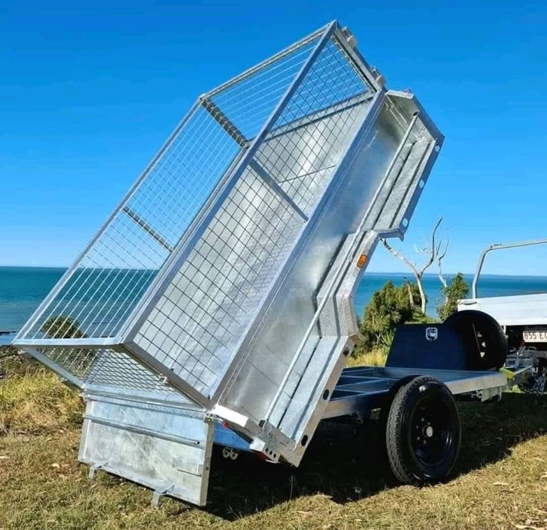 8x6 Galvanised Hydraulic Tipper Trailer 1800kg ATM 300mm Sides 600mm ...