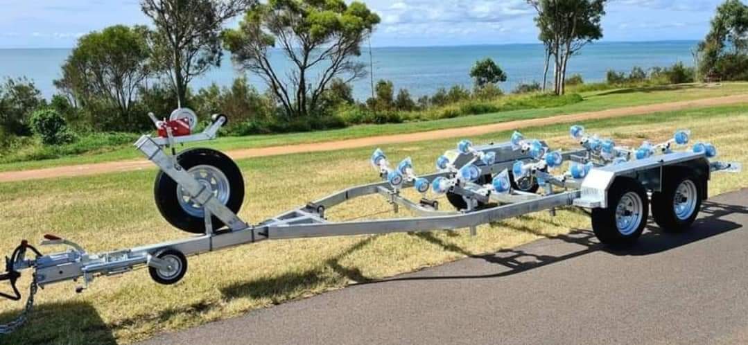 LOW STOCK! 6.5m Galvanised 2000kg ATM Tandem Boat Trailer Disc Brakes ...