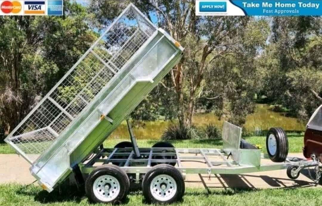 LOW STOCK! 10x5 Galvanised Hydraulic Tipper Caged Trailer 3500kg ATM